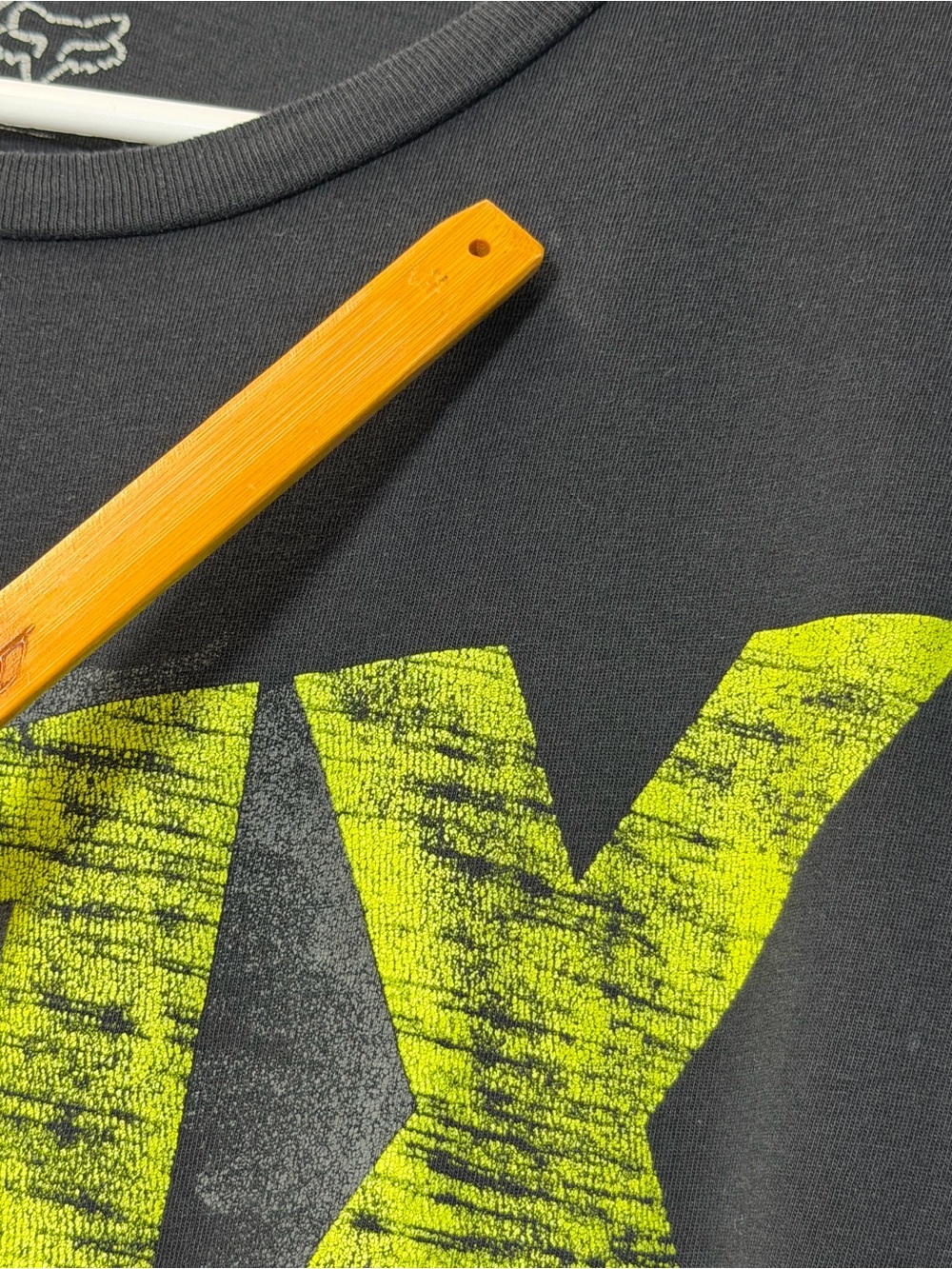 Fox Racing Motocross Graphic Tee Shirt Black Neon Yellow MFG SPEC Flaws - Picture 9 of 10